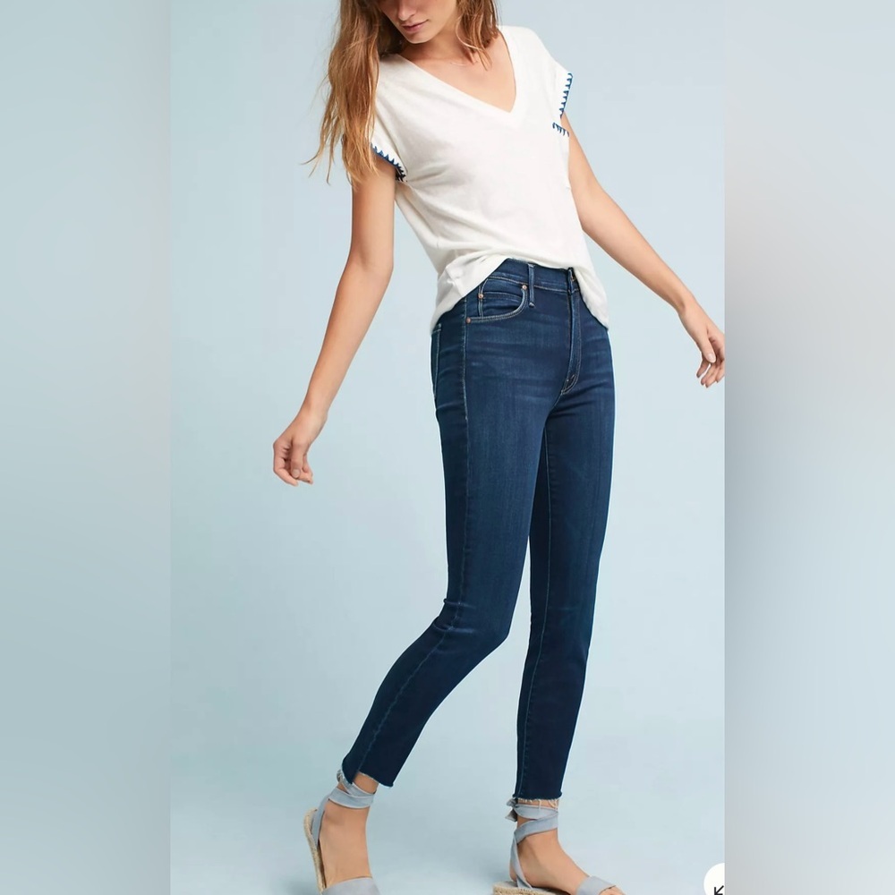 Mother Stunner Zip Ankle Step Fray Size 27